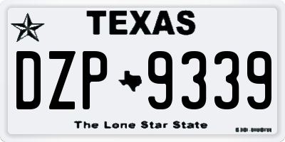 TX license plate DZP9339