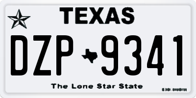 TX license plate DZP9341