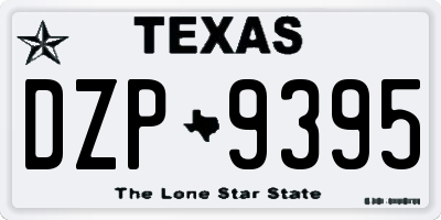 TX license plate DZP9395
