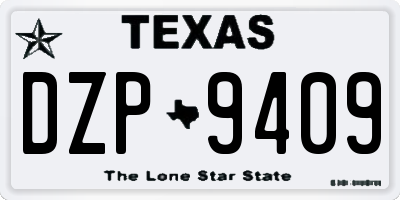 TX license plate DZP9409