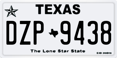 TX license plate DZP9438