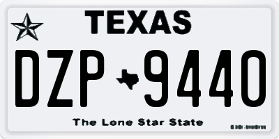 TX license plate DZP9440