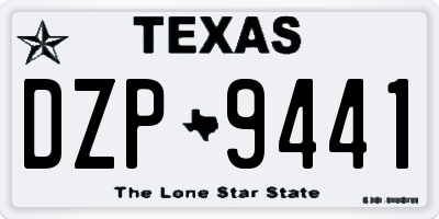 TX license plate DZP9441
