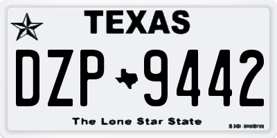 TX license plate DZP9442