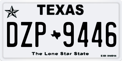 TX license plate DZP9446