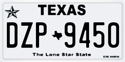 TX license plate DZP9450