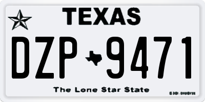 TX license plate DZP9471