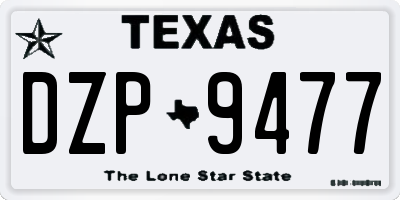 TX license plate DZP9477