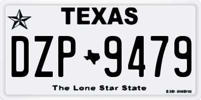 TX license plate DZP9479
