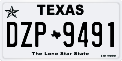 TX license plate DZP9491