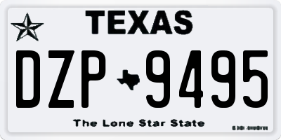 TX license plate DZP9495