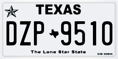 TX license plate DZP9510