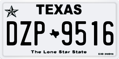 TX license plate DZP9516