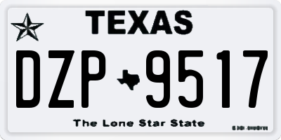 TX license plate DZP9517