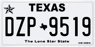 TX license plate DZP9519