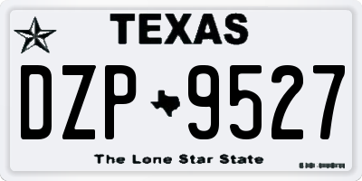 TX license plate DZP9527