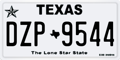 TX license plate DZP9544