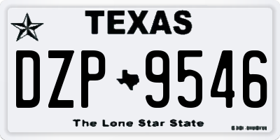 TX license plate DZP9546