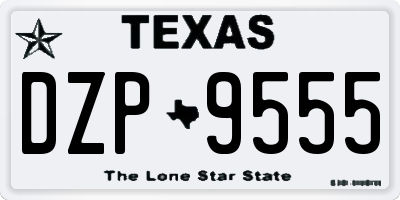 TX license plate DZP9555