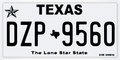 TX license plate DZP9560