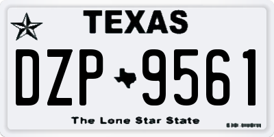 TX license plate DZP9561