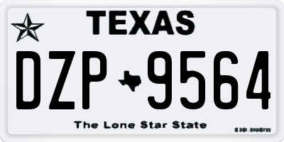 TX license plate DZP9564