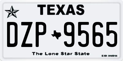 TX license plate DZP9565