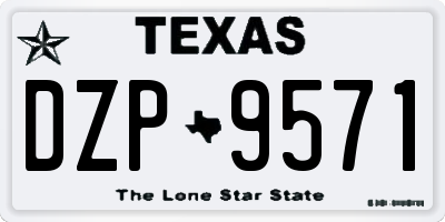TX license plate DZP9571