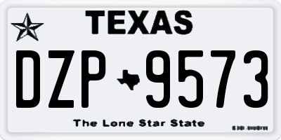 TX license plate DZP9573