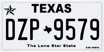 TX license plate DZP9579