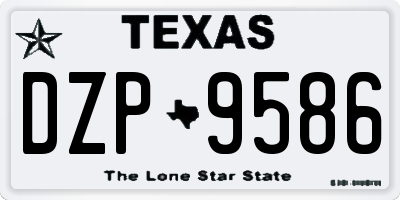 TX license plate DZP9586