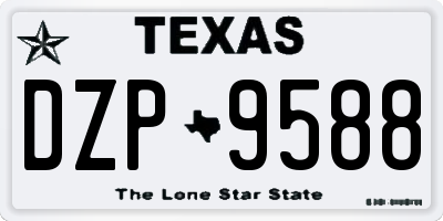 TX license plate DZP9588