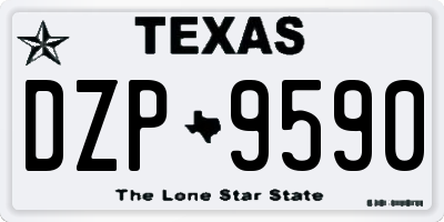 TX license plate DZP9590