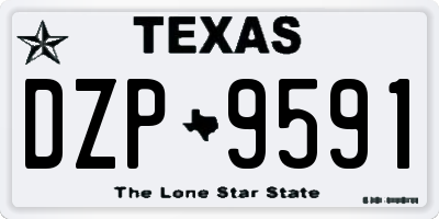TX license plate DZP9591