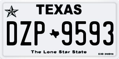 TX license plate DZP9593