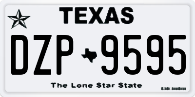 TX license plate DZP9595