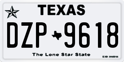 TX license plate DZP9618