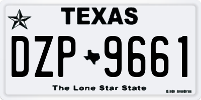 TX license plate DZP9661
