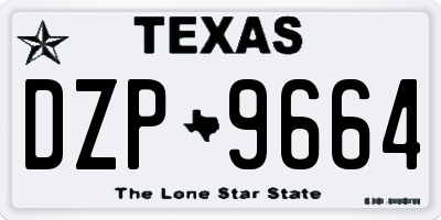 TX license plate DZP9664