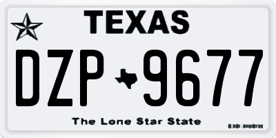 TX license plate DZP9677