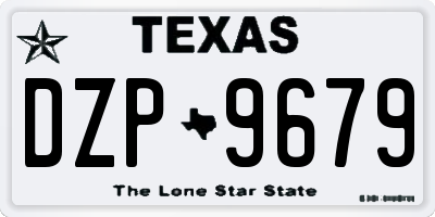 TX license plate DZP9679