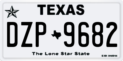 TX license plate DZP9682