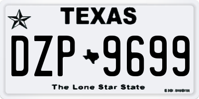 TX license plate DZP9699