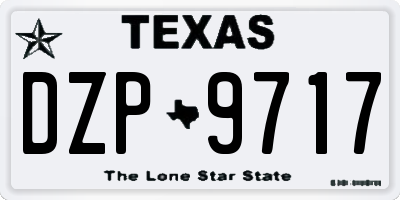 TX license plate DZP9717