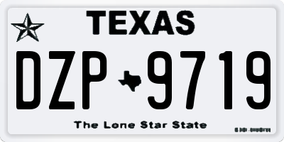 TX license plate DZP9719