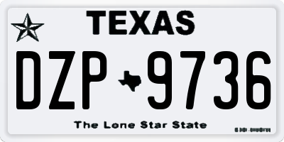 TX license plate DZP9736