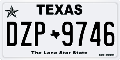 TX license plate DZP9746