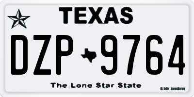 TX license plate DZP9764