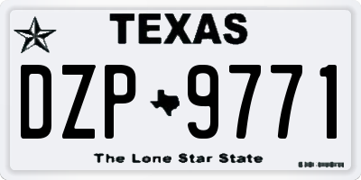 TX license plate DZP9771