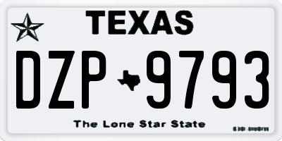 TX license plate DZP9793